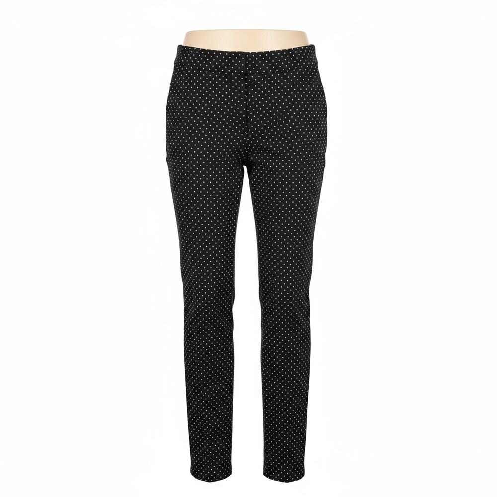 Talbots Chatham Ankle Pants Women's Sz 10 Black White Spotted Modern Chic Retro